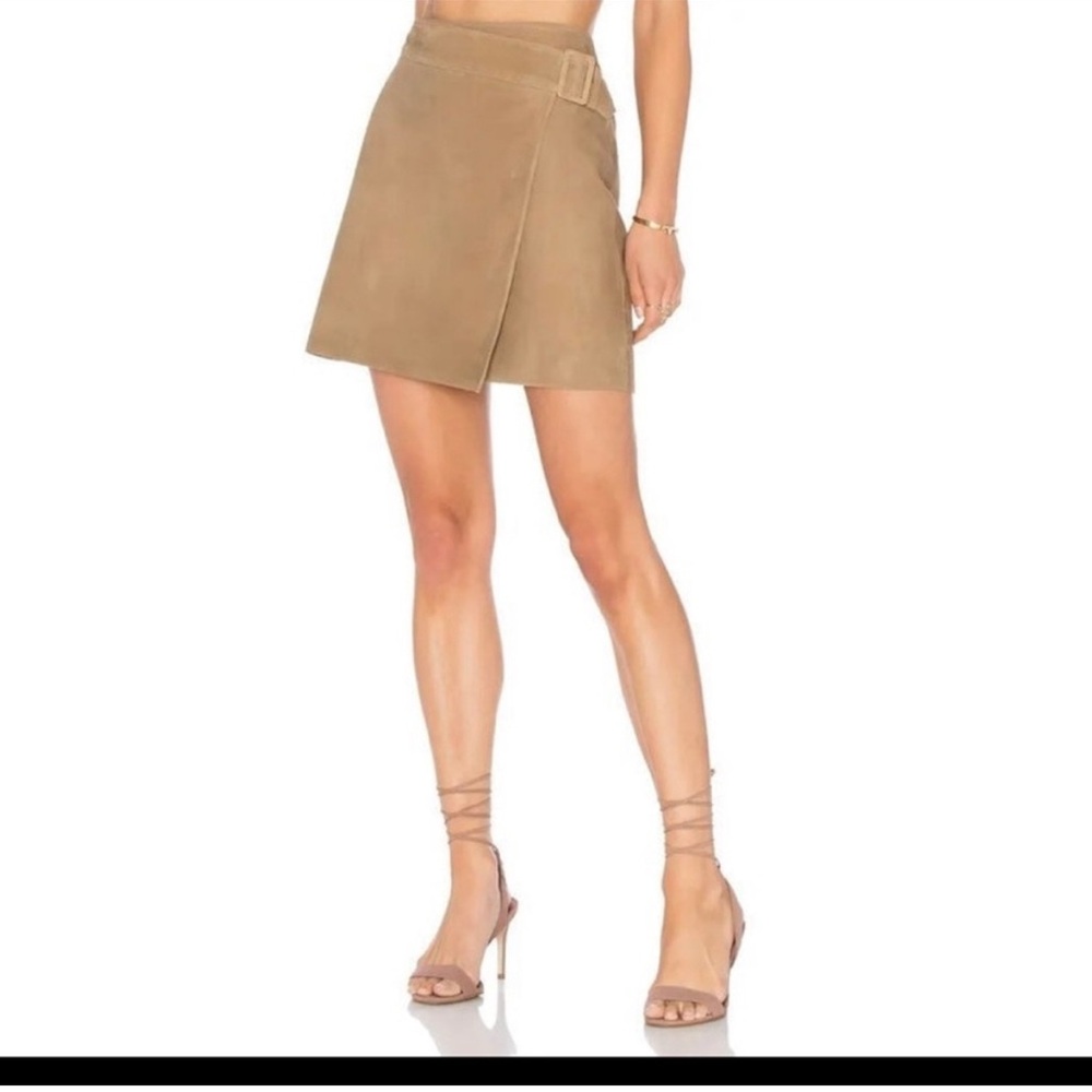 Vince Tan Suede Skirt